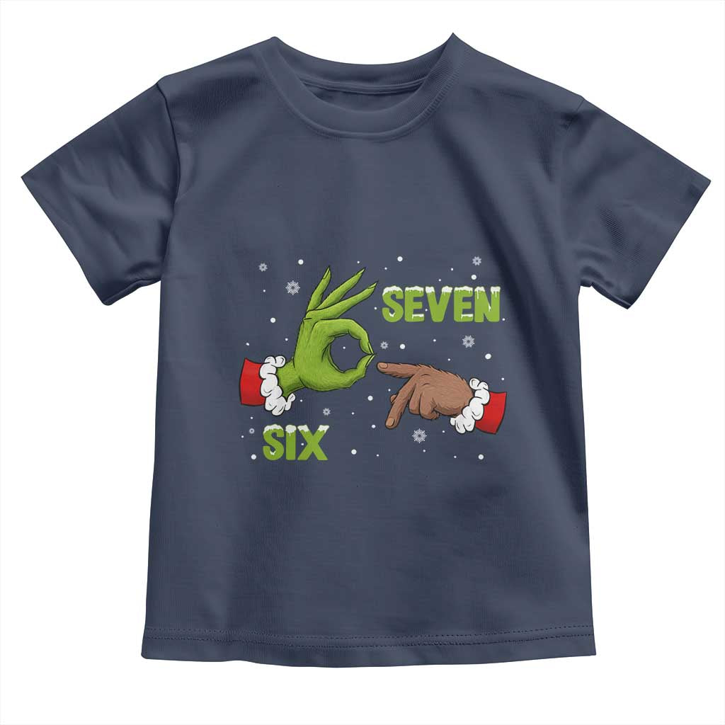 Funny Green And Bigfoot Six Seven Meme Toddler T Shirt Christmas Trend Gift - Wonder Print Shop