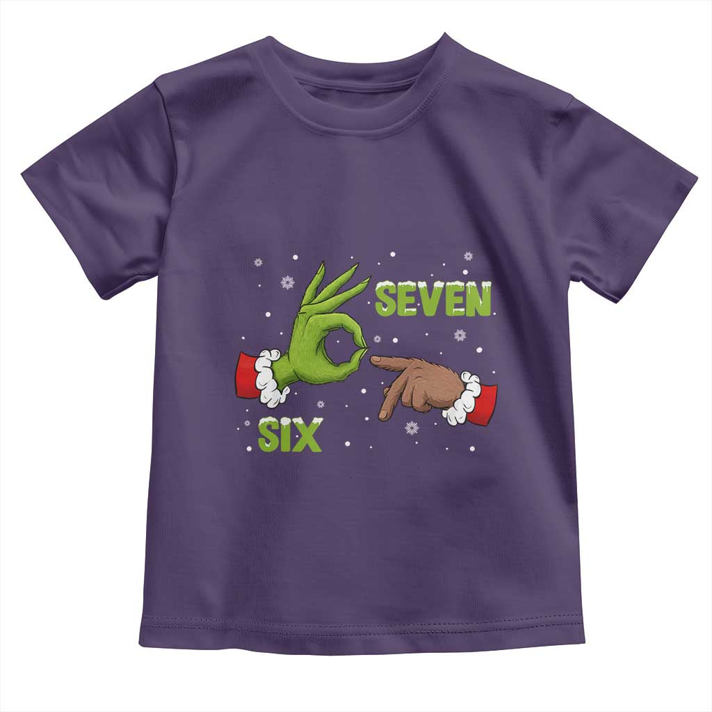 Funny Green And Bigfoot Six Seven Meme Toddler T Shirt Christmas Trend Gift - Wonder Print Shop
