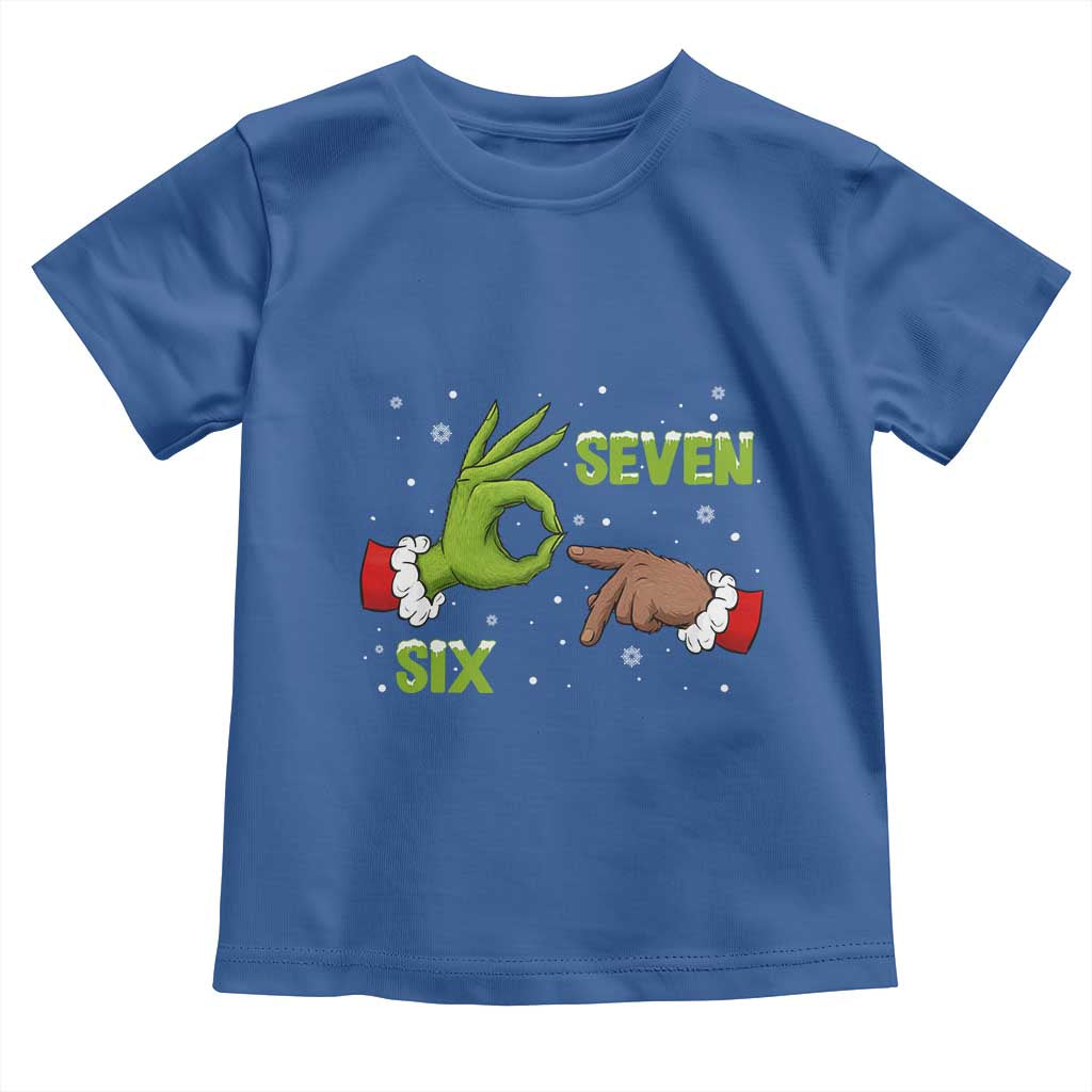 Funny Green And Bigfoot Six Seven Meme Toddler T Shirt Christmas Trend Gift - Wonder Print Shop