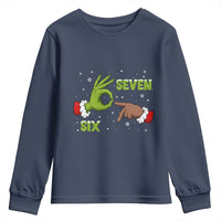 Funny Green And Bigfoot Six Seven Meme Youth Sweatshirt Christmas Trend Gift - Wonder Print Shop