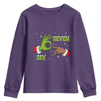 Funny Green And Bigfoot Six Seven Meme Youth Sweatshirt Christmas Trend Gift - Wonder Print Shop