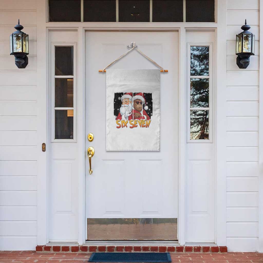 Six Seven Meme Santa Bigfoot Garden Flag 67 Viral Gen Alpha Slang Christmas Gift - Wonder Print Shop