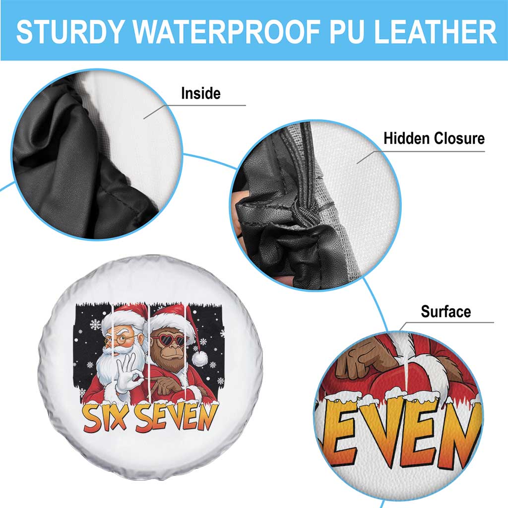 Six Seven Meme Santa Bigfoot Spare Tire Cover 67 Viral Gen Alpha Slang Christmas Gift - Wonder Print Shop