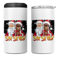 Six Seven Meme Santa Bigfoot 4 in 1 Can Cooler Tumbler 67 Viral Gen Alpha Slang Christmas Gift - Wonder Print Shop