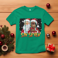 Six Seven Meme Santa Bigfoot T Shirt 67 Viral Gen Alpha Slang Christmas Gift - Wonder Print Shop
