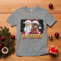 Six Seven Meme Santa Bigfoot T Shirt 67 Viral Gen Alpha Slang Christmas Gift - Wonder Print Shop