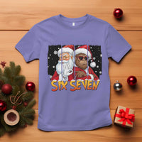 Six Seven Meme Santa Bigfoot T Shirt 67 Viral Gen Alpha Slang Christmas Gift - Wonder Print Shop