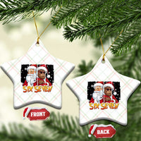 Six Seven Meme Santa Bigfoot Ceramic Ornament 67 Viral Gen Alpha Slang Christmas Gift - Wonder Print Shop