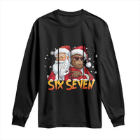 Six Seven Meme Santa Bigfoot Long Sleeve Shirt 67 Viral Gen Alpha Slang Christmas Gift - Wonder Print Shop