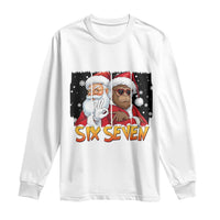 Six Seven Meme Santa Bigfoot Long Sleeve Shirt 67 Viral Gen Alpha Slang Christmas Gift - Wonder Print Shop