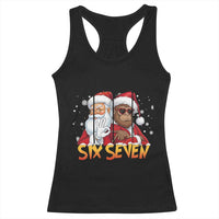 Six Seven Meme Santa Bigfoot Racerback Tank Top 67 Viral Gen Alpha Slang Christmas Gift - Wonder Print Shop