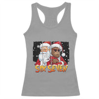Six Seven Meme Santa Bigfoot Racerback Tank Top 67 Viral Gen Alpha Slang Christmas Gift - Wonder Print Shop