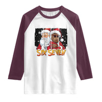 Six Seven Meme Santa Bigfoot Raglan Shirt 67 Viral Gen Alpha Slang Christmas Gift - Wonder Print Shop