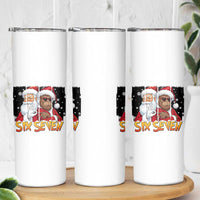 Six Seven Meme Santa Bigfoot Skinny Tumbler 67 Viral Gen Alpha Slang Christmas Gift - Wonder Print Shop