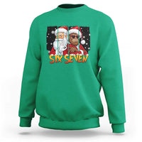 Six Seven Meme Santa Bigfoot Sweatshirt 67 Viral Gen Alpha Slang Christmas Gift - Wonder Print Shop