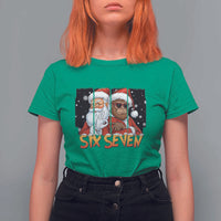 Six Seven Meme Santa Bigfoot T Shirt For Women 67 Viral Gen Alpha Slang Christmas Gift - Wonder Print Shop