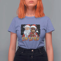 Six Seven Meme Santa Bigfoot T Shirt For Women 67 Viral Gen Alpha Slang Christmas Gift - Wonder Print Shop
