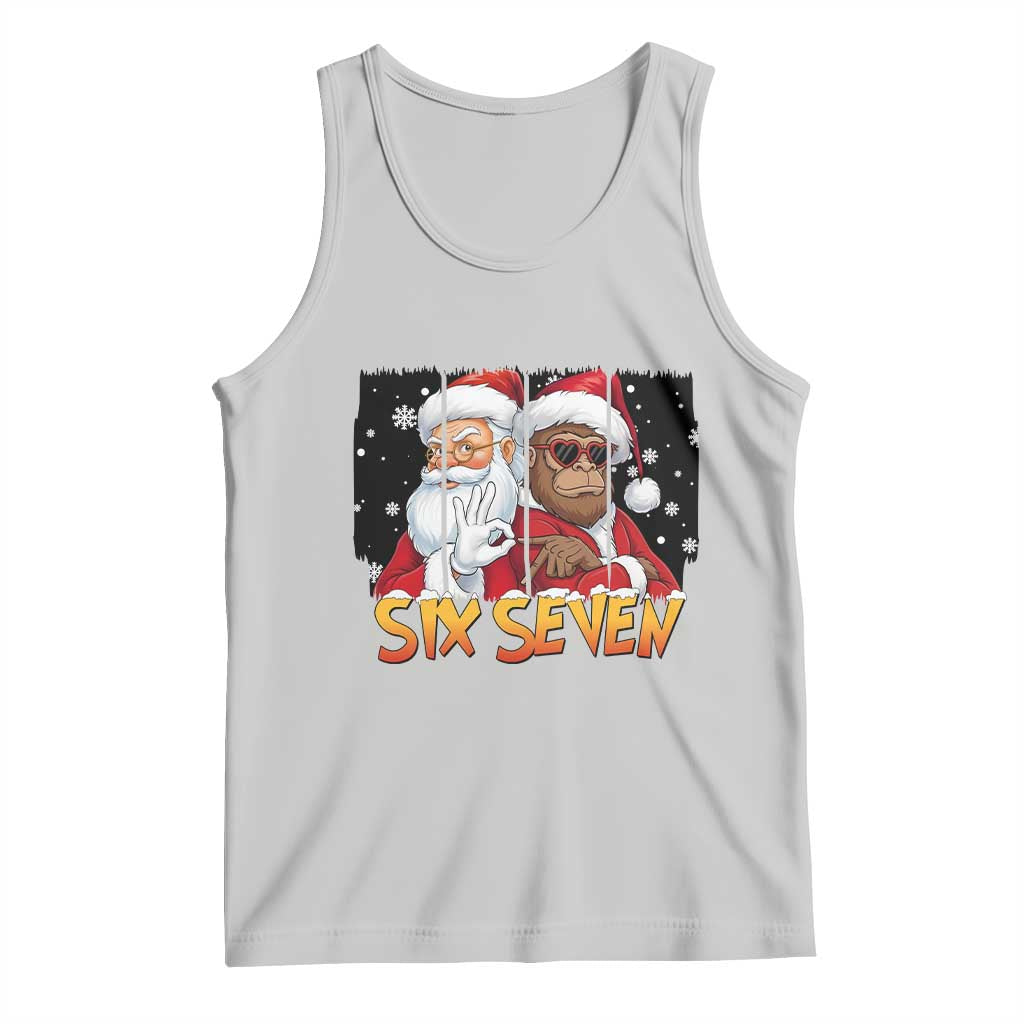 Six Seven Meme Santa Bigfoot Tank Top 67 Viral Gen Alpha Slang Christmas Gift - Wonder Print Shop