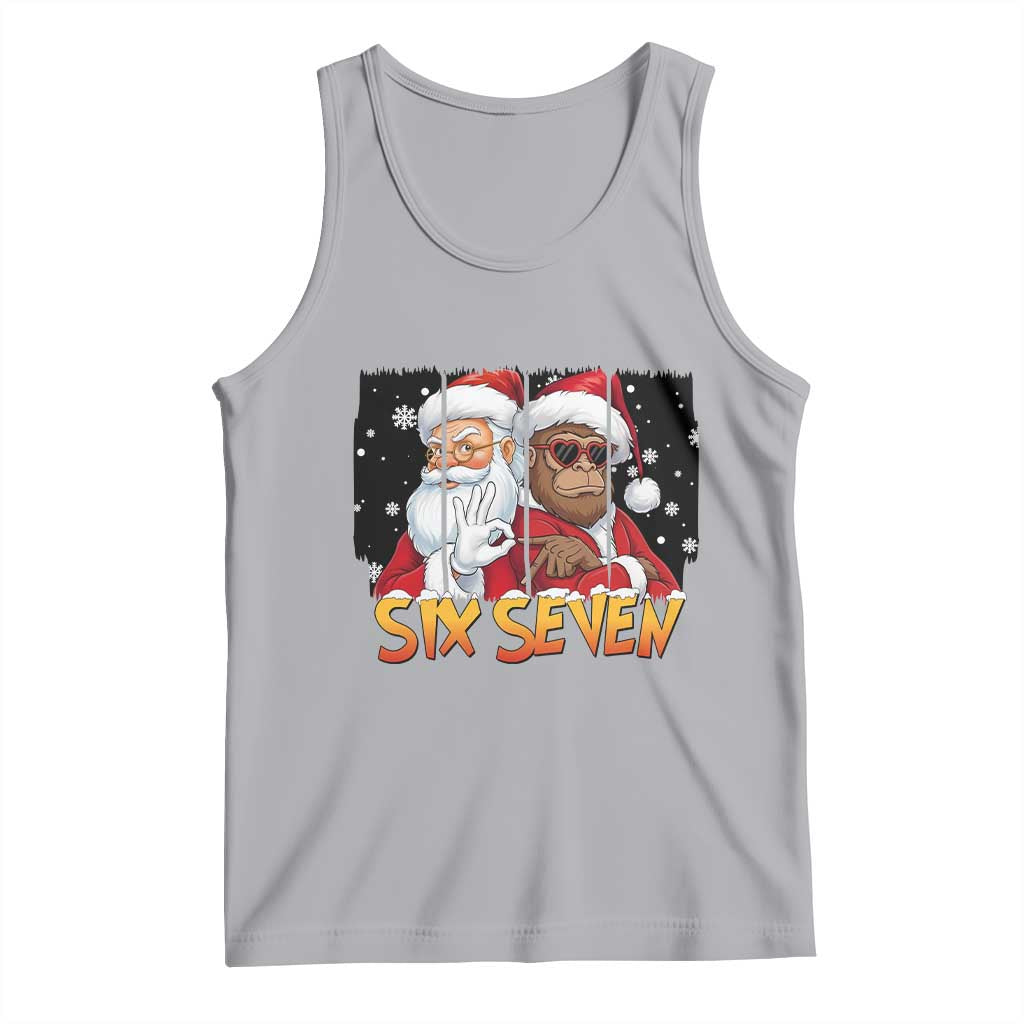 Six Seven Meme Santa Bigfoot Tank Top 67 Viral Gen Alpha Slang Christmas Gift - Wonder Print Shop