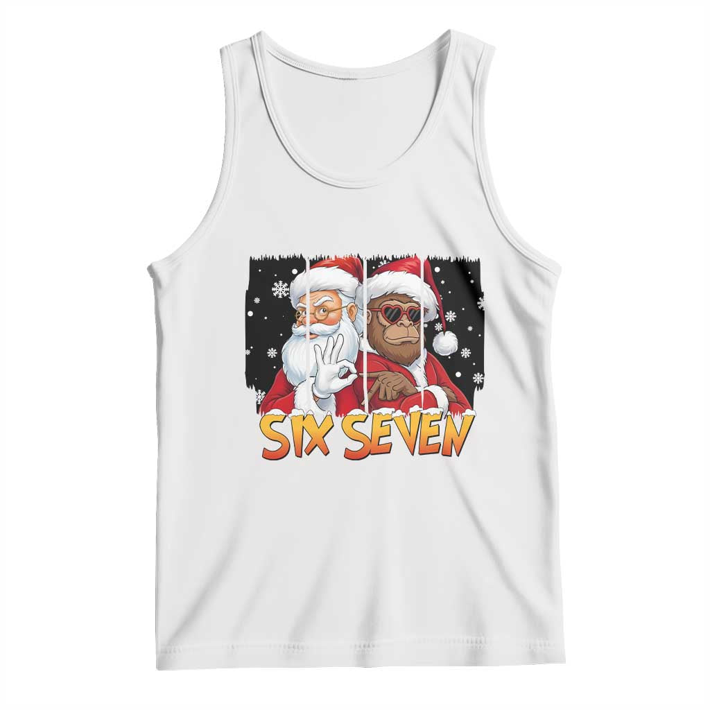 Six Seven Meme Santa Bigfoot Tank Top 67 Viral Gen Alpha Slang Christmas Gift - Wonder Print Shop