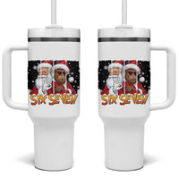 Six Seven Meme Santa Bigfoot Tumbler With Handle 67 Viral Gen Alpha Slang Christmas Gift - Wonder Print Shop