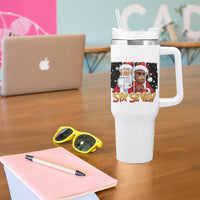 Six Seven Meme Santa Bigfoot Tumbler With Handle 67 Viral Gen Alpha Slang Christmas Gift - Wonder Print Shop