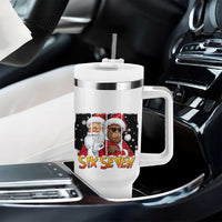 Six Seven Meme Santa Bigfoot Tumbler With Handle 67 Viral Gen Alpha Slang Christmas Gift - Wonder Print Shop