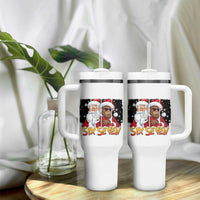 Six Seven Meme Santa Bigfoot Tumbler With Handle 67 Viral Gen Alpha Slang Christmas Gift - Wonder Print Shop