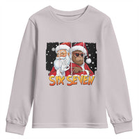 Six Seven Meme Santa Bigfoot Youth Sweatshirt 67 Viral Gen Alpha Slang Christmas Gift - Wonder Print Shop