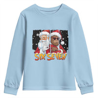 Six Seven Meme Santa Bigfoot Youth Sweatshirt 67 Viral Gen Alpha Slang Christmas Gift - Wonder Print Shop