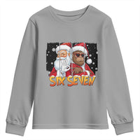 Six Seven Meme Santa Bigfoot Youth Sweatshirt 67 Viral Gen Alpha Slang Christmas Gift - Wonder Print Shop