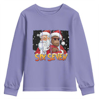 Six Seven Meme Santa Bigfoot Youth Sweatshirt 67 Viral Gen Alpha Slang Christmas Gift - Wonder Print Shop