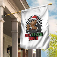 Biker Santa Six Seven Bruh Garden Flag Christmas Gift For Gen Z - Wonder Print Shop