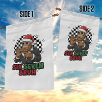 Biker Santa Six Seven Bruh Garden Flag Christmas Gift For Gen Z - Wonder Print Shop