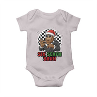 Biker Santa Six Seven Bruh Baby Onesie Christmas Gift For Gen Z - Wonder Print Shop