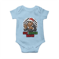 Biker Santa Six Seven Bruh Baby Onesie Christmas Gift For Gen Z - Wonder Print Shop