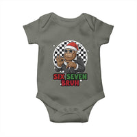 Biker Santa Six Seven Bruh Baby Onesie Christmas Gift For Gen Z - Wonder Print Shop
