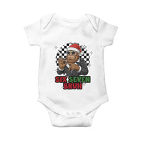 Biker Santa Six Seven Bruh Baby Onesie Christmas Gift For Gen Z - Wonder Print Shop