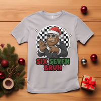 Biker Santa Six Seven Bruh T Shirt Christmas Gift For Gen Z - Wonder Print Shop