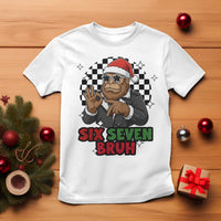 Biker Santa Six Seven Bruh T Shirt Christmas Gift For Gen Z - Wonder Print Shop