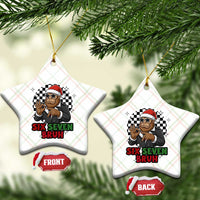 Biker Santa Six Seven Bruh Ceramic Ornament Christmas Gift For Gen Z - Wonder Print Shop