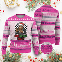 Biker Santa Six Seven Bruh Ugly Christmas Sweater Xmas Gift For Gen Z - Wonder Print Shop