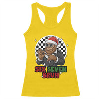 Biker Santa Six Seven Bruh Racerback Tank Top Christmas Gift For Gen Z - Wonder Print Shop