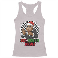 Biker Santa Six Seven Bruh Racerback Tank Top Christmas Gift For Gen Z - Wonder Print Shop