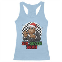 Biker Santa Six Seven Bruh Racerback Tank Top Christmas Gift For Gen Z - Wonder Print Shop