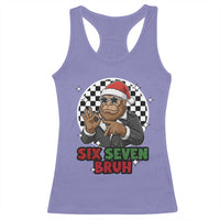 Biker Santa Six Seven Bruh Racerback Tank Top Christmas Gift For Gen Z - Wonder Print Shop