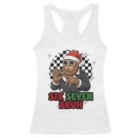 Biker Santa Six Seven Bruh Racerback Tank Top Christmas Gift For Gen Z - Wonder Print Shop