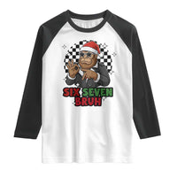 Biker Santa Six Seven Bruh Raglan Shirt Christmas Gift For Gen Z - Wonder Print Shop