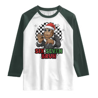 Biker Santa Six Seven Bruh Raglan Shirt Christmas Gift For Gen Z - Wonder Print Shop
