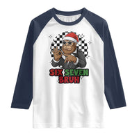 Biker Santa Six Seven Bruh Raglan Shirt Christmas Gift For Gen Z - Wonder Print Shop